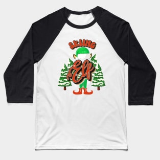 SKIING ELF CHRISTMAS Baseball T-Shirt